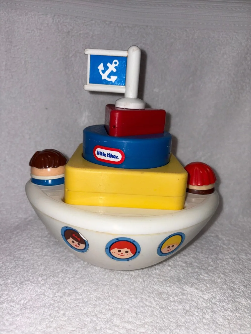 Little tiles Stacking Boat Shape Sorter Toy vintage
